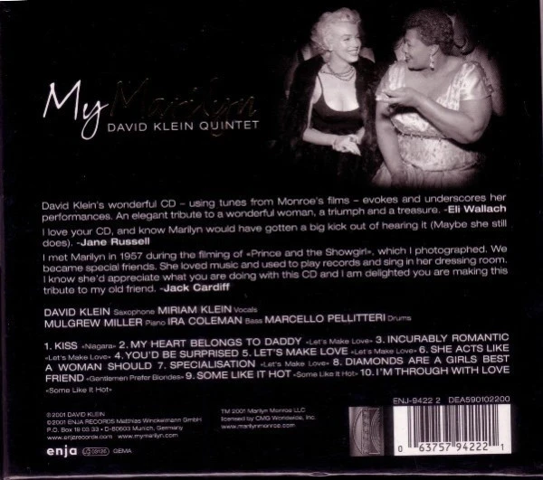 CD David Klein Quintet "My Marilyn" – photo 2